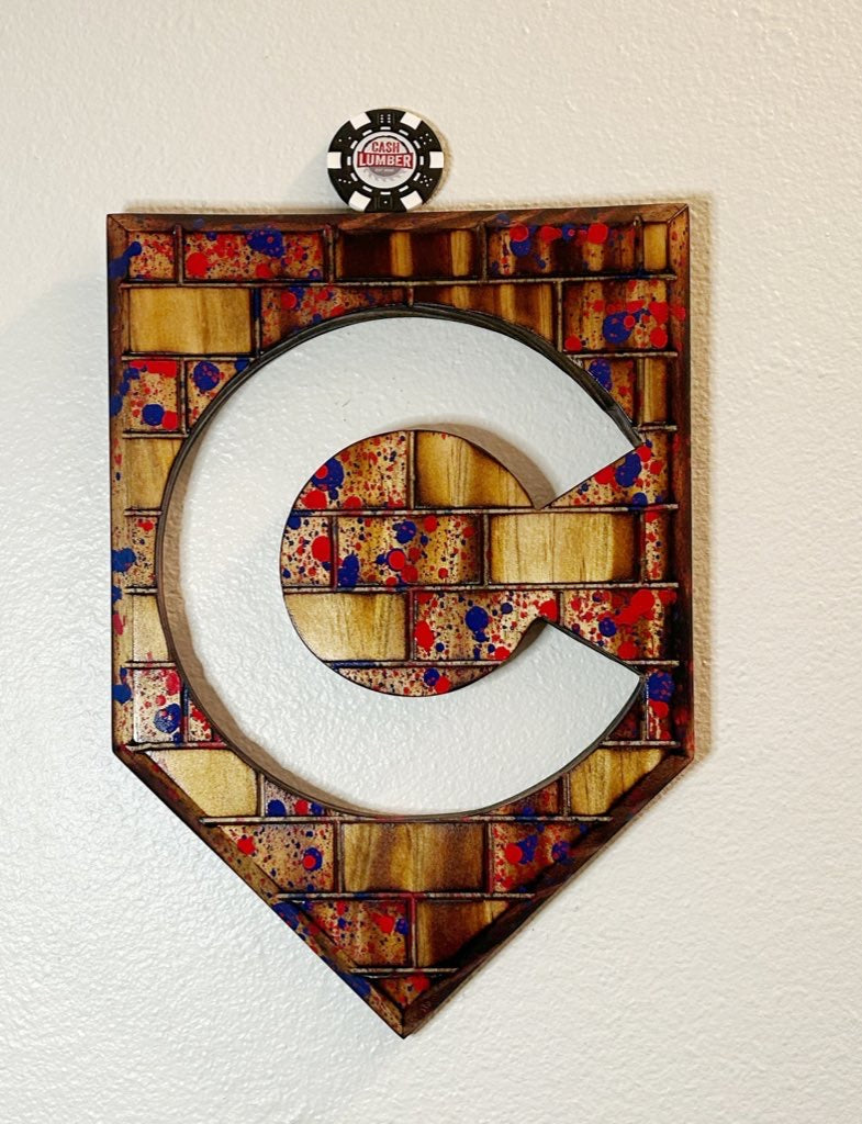 Chicago Cubs Brick Plaque 1/1 Custom