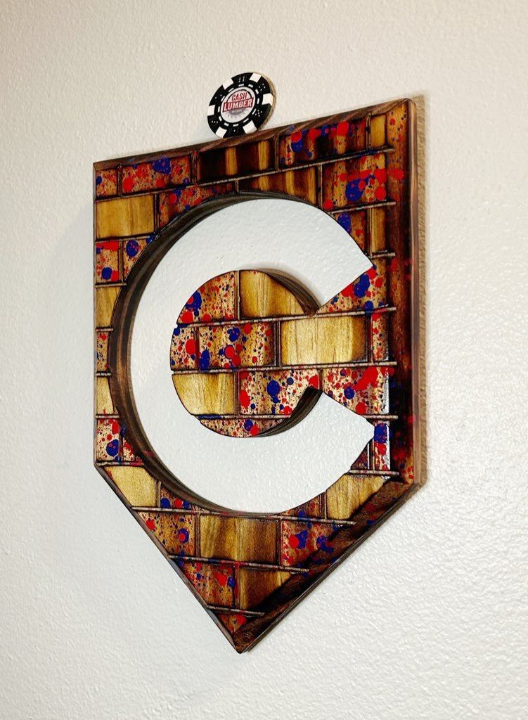 Chicago Cubs Brick Plaque 1/1 Custom