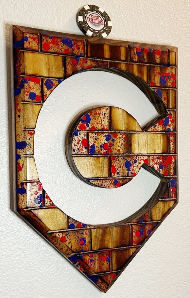 Chicago Cubs Brick Plaque 1/1 Custom