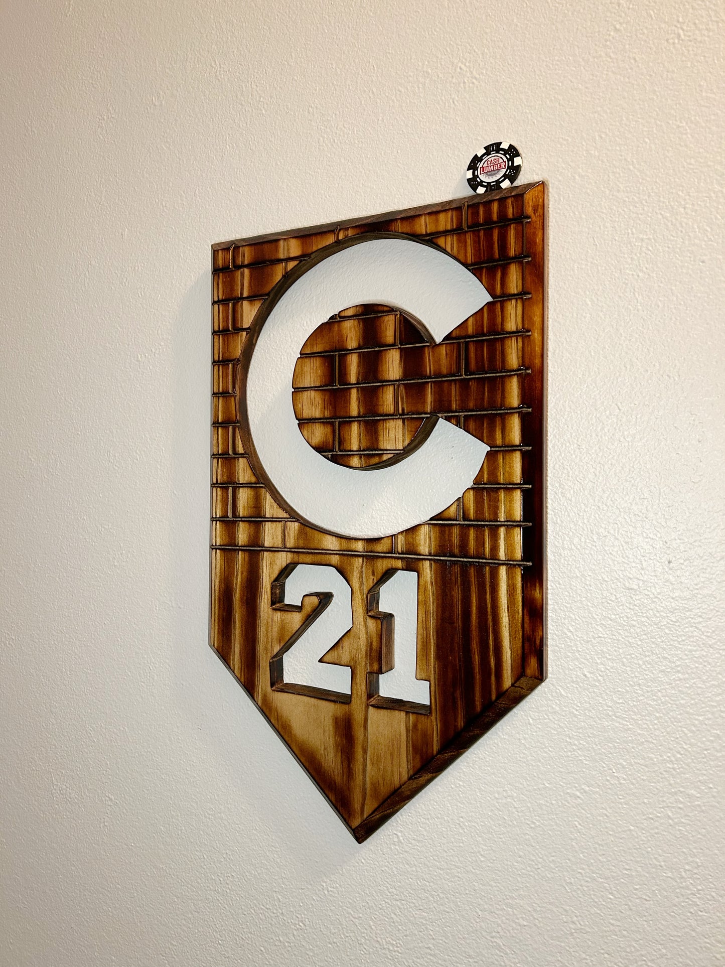 Chicago Cubs Brick Plaque with #21 - 1/1 Custom