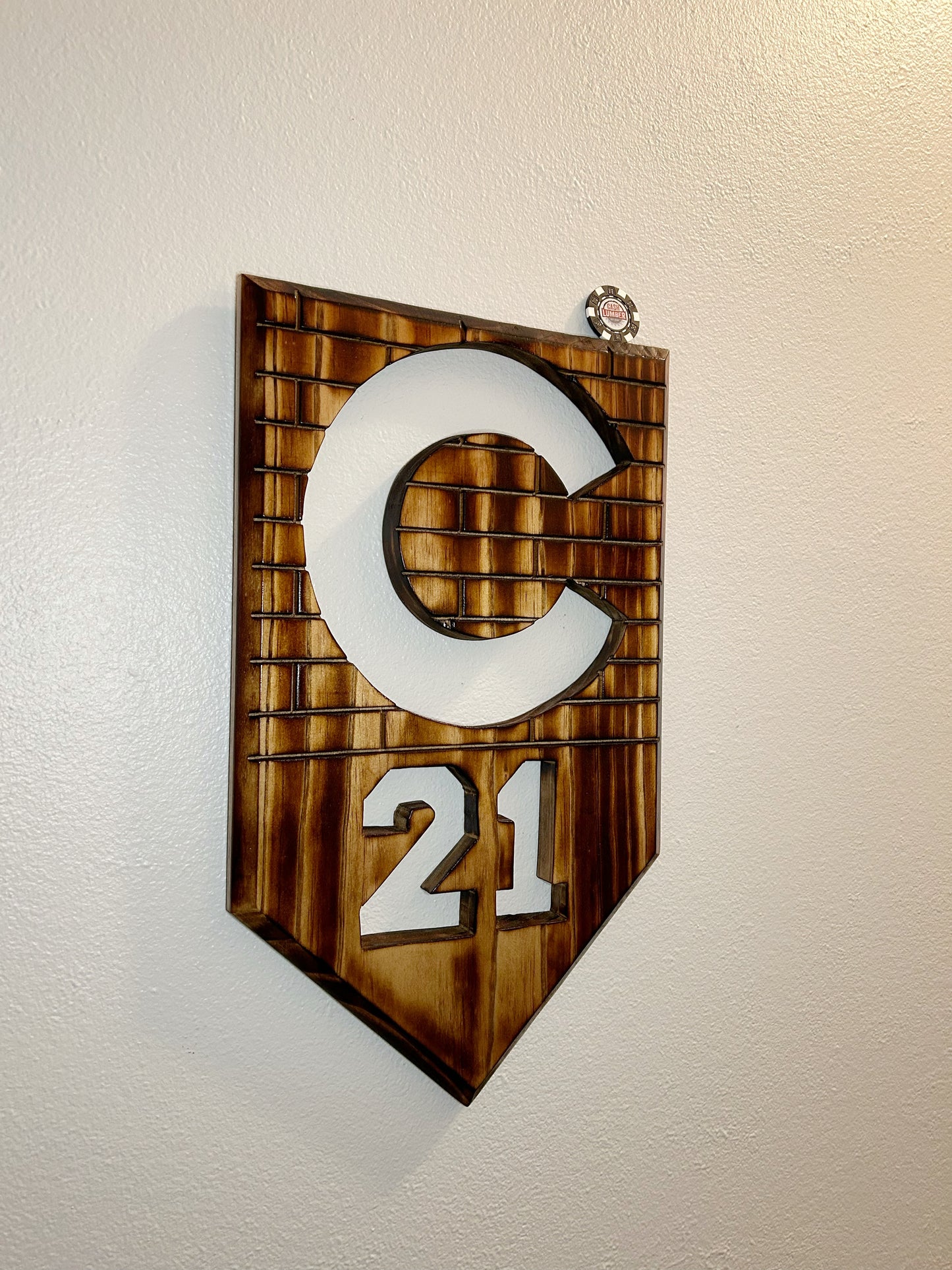 Chicago Cubs Brick Plaque with #21 - 1/1 Custom