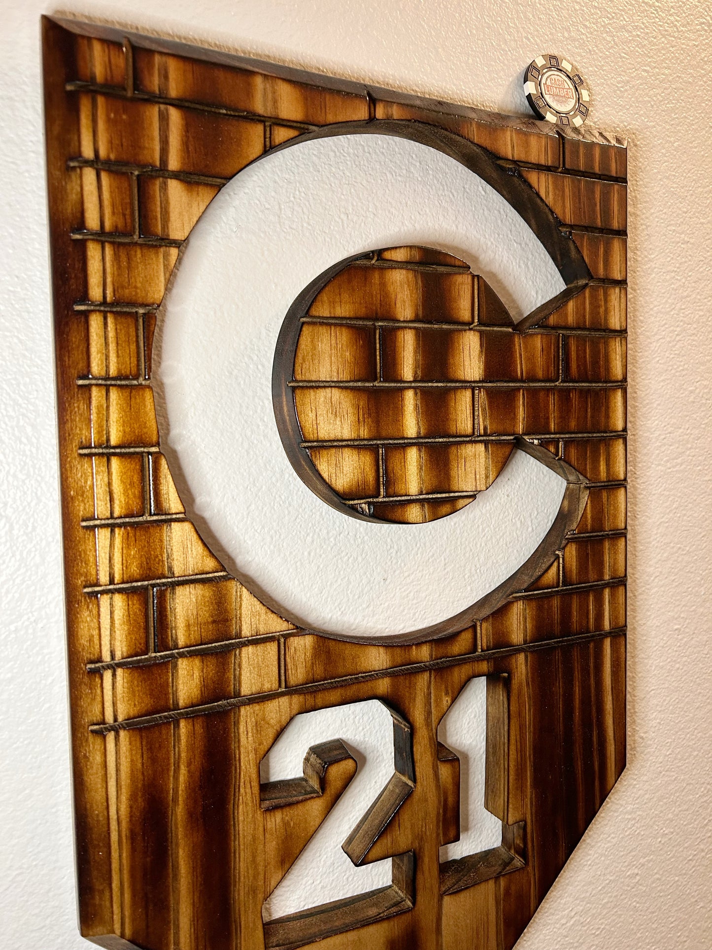 Chicago Cubs Brick Plaque with #21 - 1/1 Custom