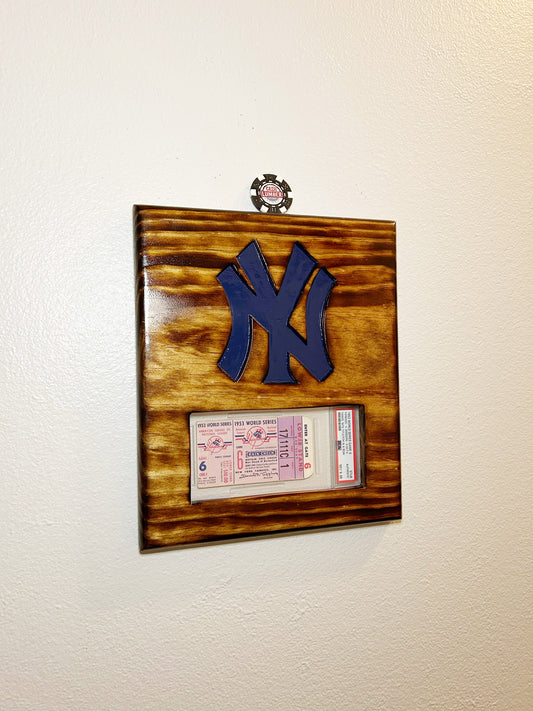 New York Yankees Graded Ticket Stub Display