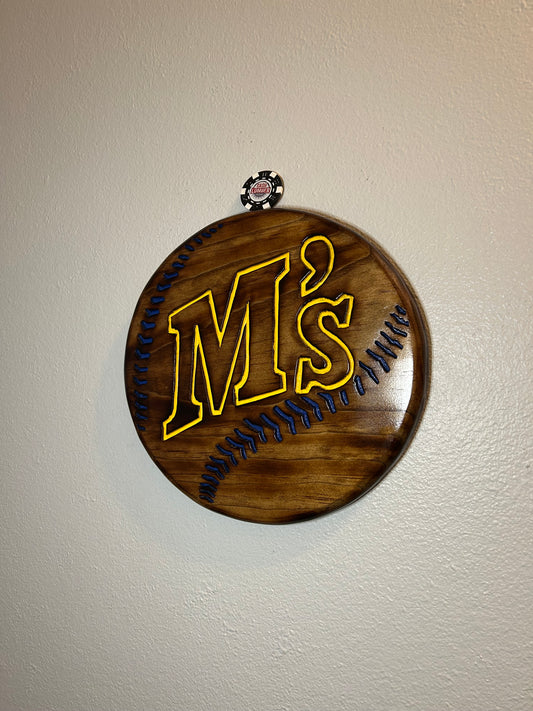 Seattle Mariners Retro M's & Ball Custom 1/1